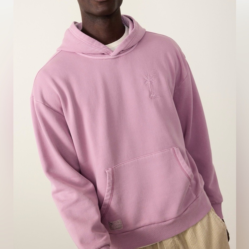 Marine Layer Cloud 9 Fleece Relaxed Lilas Hoodie Men's Size Medium‎ Spring 2025